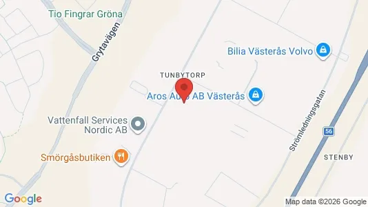 Företagslokaler för uthyrning i Västerås – Foto från Google Street View