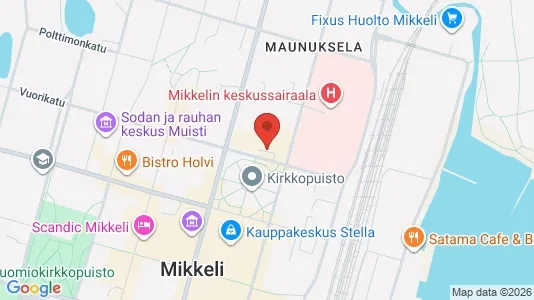Commercial properties for rent i Mikkeli - kort over placeringen