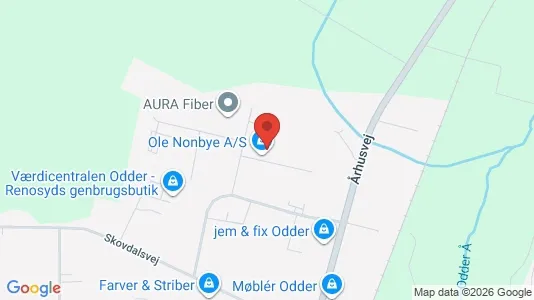 Lokale biurowe Do wynajęcia i Odder - kort over placeringen