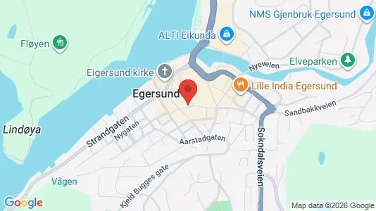 Kontorlokaler til leje i Eigersund - Foto fra Google Street View