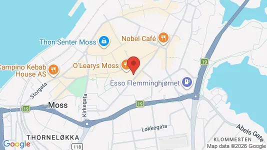Lokale biurowe Do wynajęcia i Moss - kort over placeringen
