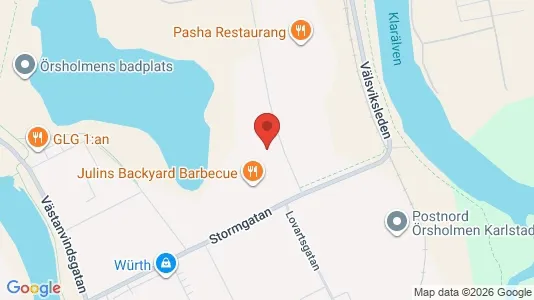 Industrial properties for rent i Karlstad - kort over placeringen