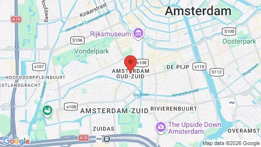 Sklepy Do wynajęcia i Amsterdam Oud-Zuid - kort over placeringen