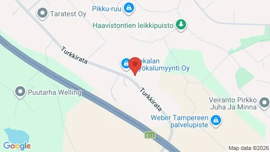 Industrial properties for rent i Pirkkala - kort over placeringen