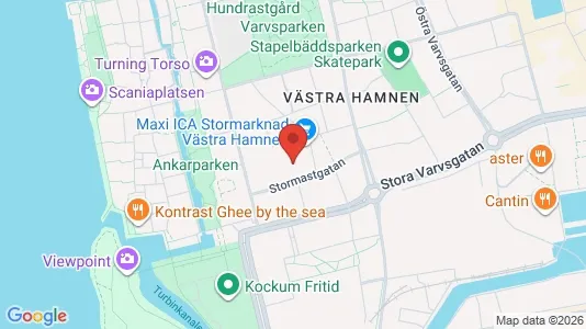 Kontorlokaler til leje i Malmø Centrum - kort over placeringen