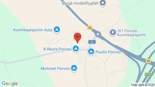 Företagslokaler för uthyrning i Borgå – Foto från Google Street View