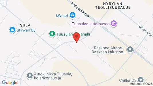 Lager til leie i Tuusula - kort over placeringen