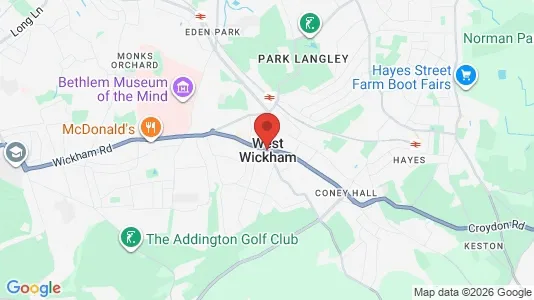 Ladenlokale zur Miete i West Wickham - Kent – Foto von Google Street View