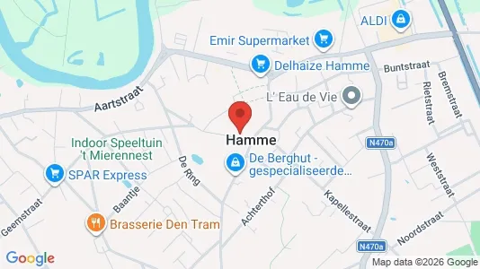 Commercial properties for sale i Hamme - kort over placeringen