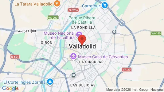 Commercial properties for rent i Valladolid - kort over placeringen