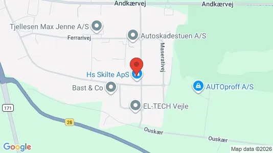 Lagerlokaler til leje i Vejle Centrum - kort over placeringen