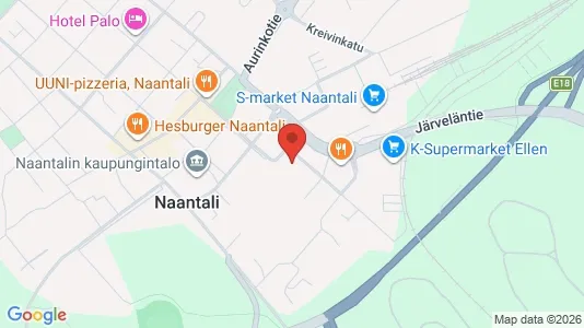 Commercial properties for rent i Naantali - kort over placeringen