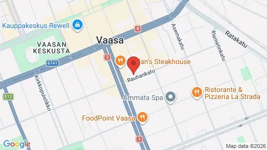 Commercial properties for rent i Vaasa - kort over placeringen