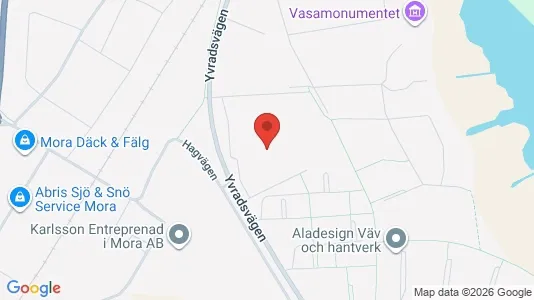 Företagslokaler för uthyrning i Mora – Foto från Google Street View