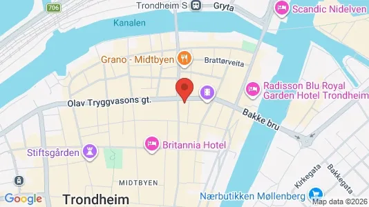 Office spaces for rent i Trondheim Midtbyen - kort over placeringen