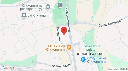 Lokaler til leje i Kirkkonummi - kort over placeringen
