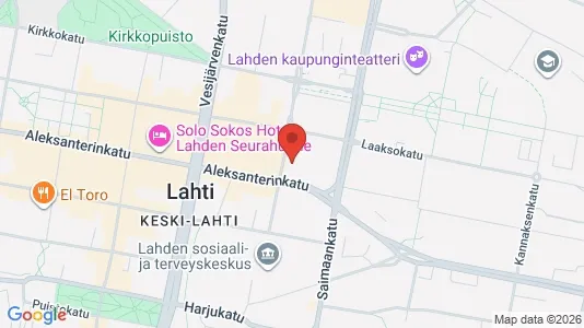 Lokaler til leie i Lahti - kort over placeringen