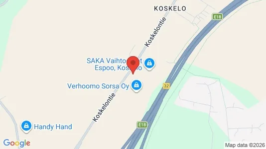 Warehouses for rent i Espoo - kort over placeringen