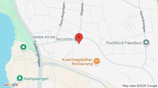 Kontorlokaler til leje i Växjö - Foto fra Google Street View