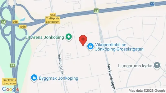 Kantorruimte te huur i Jönköping - kort over placeringen