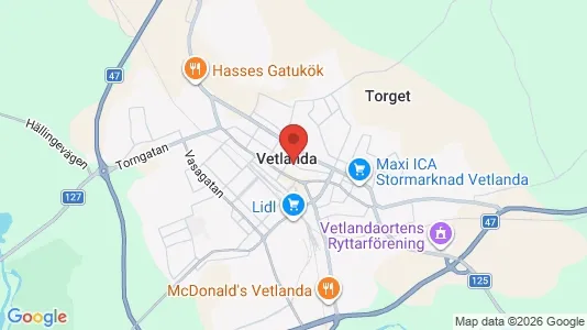 Ladenlokale zur Miete i Vetlanda – Foto von Google Street View