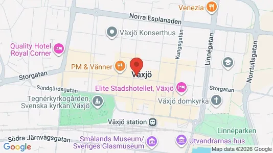 Kontorer til leie i Växjö - kort over placeringen