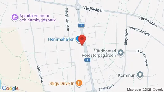Kantorruimte te huur i Värnamo - kort over placeringen