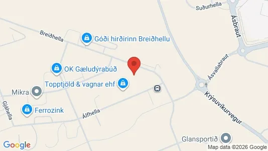 Commercial properties for rent i Hafnarfjörður - kort over placeringen