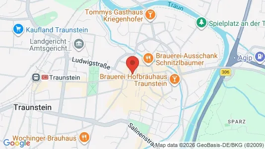 Real estate lands for rent i Traunstein - kort over placeringen