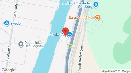 Værkstedslokaler til leje i Gøteborg Ø - kort over placeringen