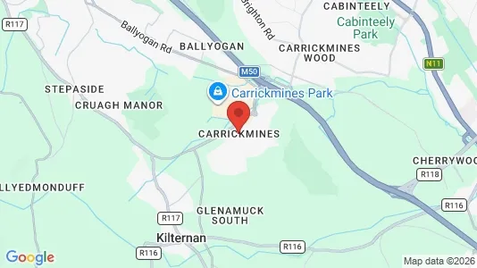 Industrilokaler för uthyrning i Carrickmines - kort over placeringen
