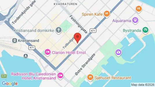 Office spaces for rent i Kristiansand - kort over placeringen
