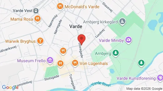 Propiedades comerciales En alquiler i Varde - kort over placeringen