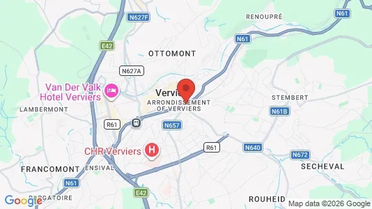 Gewerbeflächen zur Miete i Verviers – Foto von Google Street View