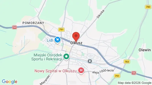 Liikekiinteistöt Vuokrattavana i Olkuski - Kuva Google Street Viewstä