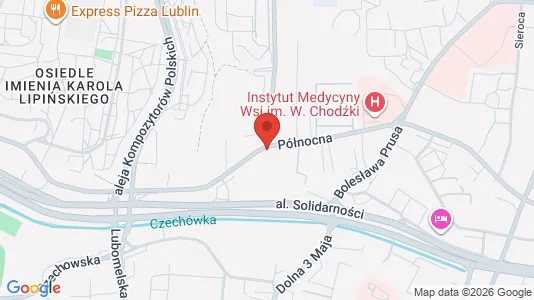 Propiedades comerciales En alquiler i Lublin - kort over placeringen