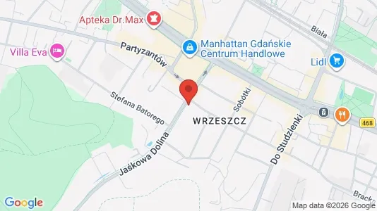 Lokaler til leje i Gdańsk - kort over placeringen