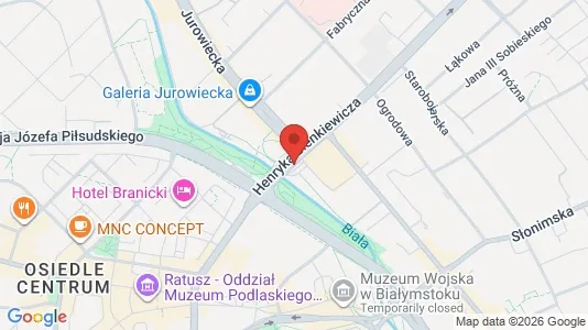 Lokaler til leje i Białystok - kort over placeringen