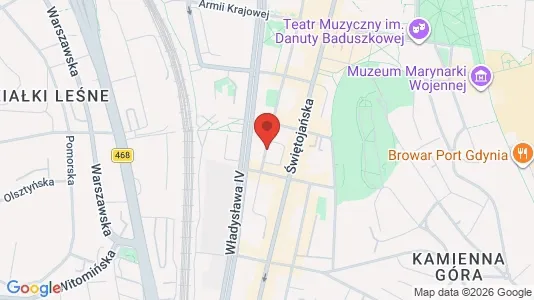 Commercial properties for rent i Gdynia - kort over placeringen