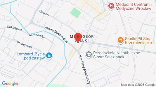 Lokaler til leje i Wrocław - kort over placeringen