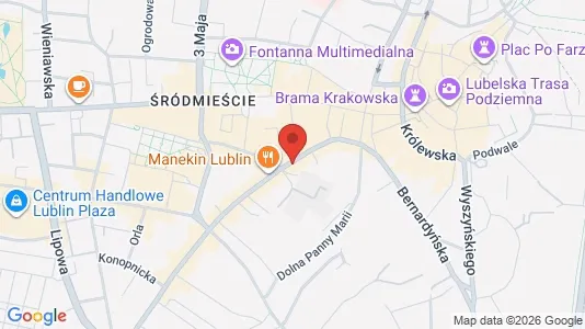Lokaler til leje i Lublin - kort over placeringen