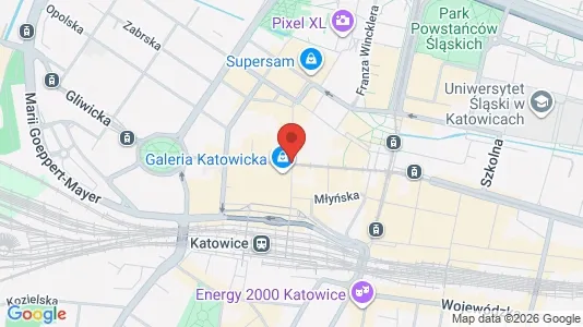 Lokaler til leje i Katowice - kort over placeringen