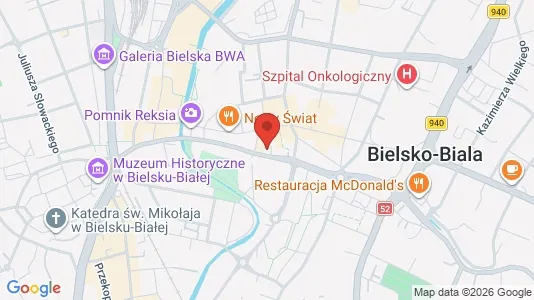 Gewerbeflächen zur Miete i Bielsko-Biała - kort over placeringen