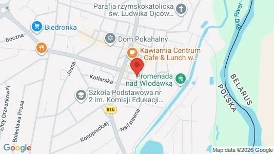 Lokaler til leje i Włodawski - kort over placeringen