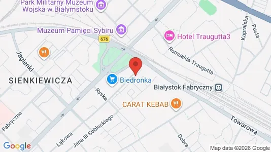 Office spaces for rent i Białystok - kort over placeringen