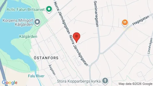 Commercial properties for rent i Falun - kort over placeringen