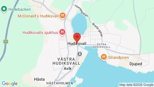 Butikslejemål til leje i Hudiksvall - Foto fra Google Street View