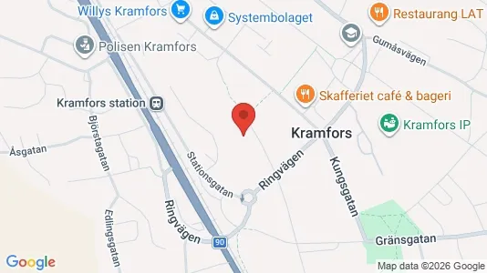 Toimistotilat Vuokrattavana i Kramfors - Kuva Google Street Viewstä