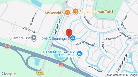 Lokaler til leje i Beuningen - kort over placeringen