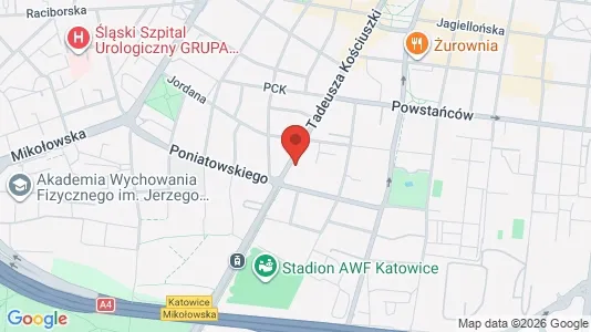 Kontorer til leie i Katowice – Bilde fra Google Street View